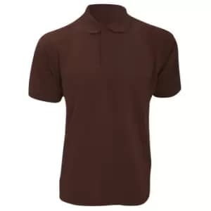 Kustom Kit Mens Klassic Superwash Short Sleeve Polo Shirt (2XL) (Chocolate)
