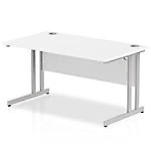 Impulse Cantilever 1400 Rectangle Desk White