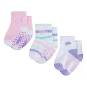 Nike 3 Pack Ankle Socks Babies - Pink