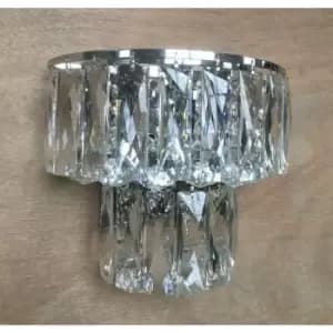 Impex Lilou 3 Light Wall Lamp Chrome Crystal