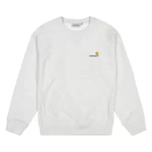 Carhartt Wip American Script Crewneck, Ash Heather----, Male, Crewnecks, I025475.482XX