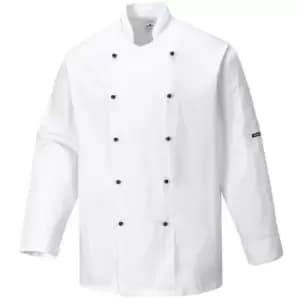 Portwest C834WHRXS - sz XS Somerset Chefs Jacket - White - White