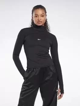 Reebok Tech Style Thermowarm+graphene Quarter-zip Sweatshirt, Black Size M Women