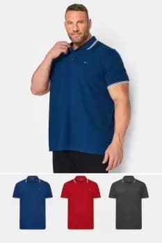 3 Pack Mens Polo Shirts