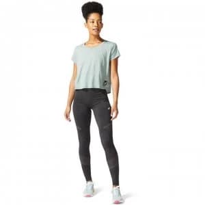 Asics Sakura Cropped Running T-Shirt - Slate Grey