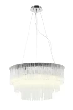 Panama 9 Light Chrome Crystal Pendant Ceiling Light