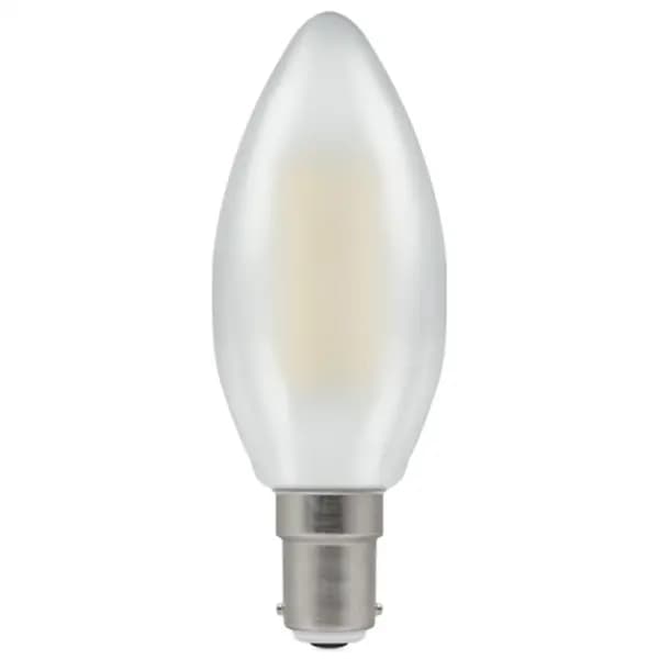 Crompton LED Candle Filament Dimmable Pearl 5W 4000K SBC-B15d