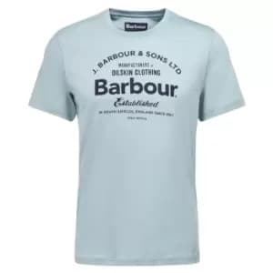 Barbour Mens Brairton Tee Blue Chalk XL