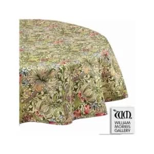 Golden Lily 132 x 178cm Acrylic/PVC Tablecloth - William Morris
