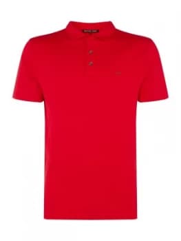 Mens Michael Kors Slim Fit Sleek Polo Shirt Red