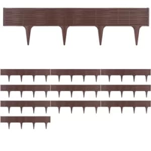 Lawn Edge Bed Frame Set 7.8 m Brown
