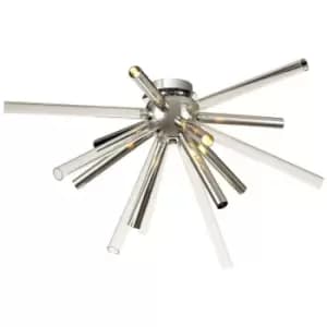 Semi-Flush 8 Light G9, Clear & Chrome, Polished Chrome - Luminosa Lighting