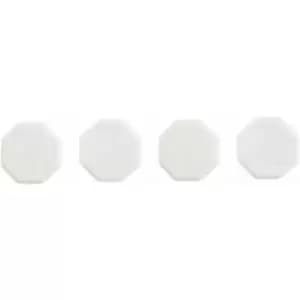 Premier Housewares - Set of Four White Marble Octagonal Coasters