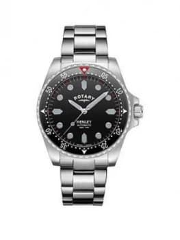 Rotary Rotary Henley Black Dial Stainless Steel Bracelet Watch