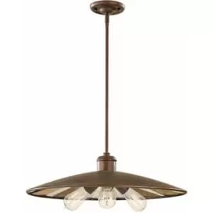 Loops - 3 Bulb Ceiling Pendant Light Fitting Astral Bronze LED E27 60W Bulb