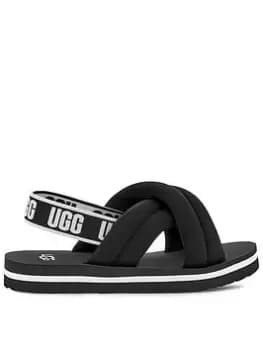 UGG Everlee Sandal - Black, Size 1 Older
