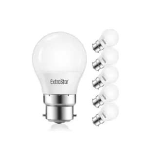 5W LED Golf Ball Bulb B22 Daylight 6500K (pack of 6)