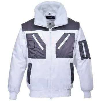 Portwest - PJ20WHR4XL - sz 4XL Two Tone Pilot Jacket - White