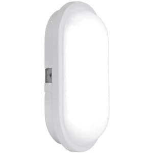 Aurora Enlite 15W IP65 Polycarbonate Oval Integrated LED Bulkhead Cool White - EN-BH215/40