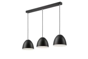 Livia Bar Pendant Ceiling Light Graphite, 3x E27