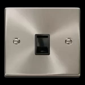 Click Scolmore Deco 1 Gang RJ11 Flush Socket - VPSC115BK