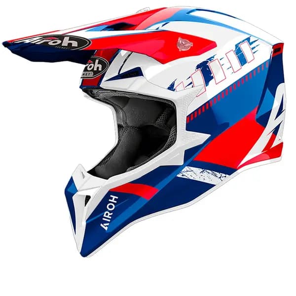 Airoh Wraaap Feel Red Blue Offroad Helmet Size 2XL
