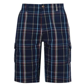 SoulCal Check Cargo Shorts Mens - Navy