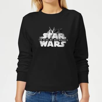 Star Wars The Rise Of Skywalker Rey + Kylo Battle Womens Sweatshirt - Black - S