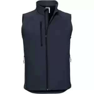 Russell Mens 3 Layer Soft Shell Gilet Jacket (2XL) (French Navy)