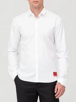 Hugo Boss Ero 3 Red Patch Logo Shirt White Size 2XL Men