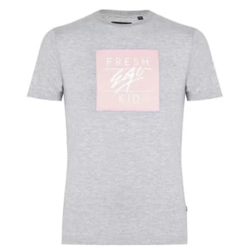 Fresh Ego Kid Mens Box Logo T Shirt - Grey