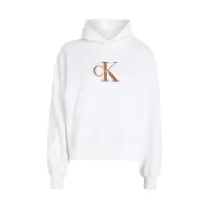 Calvin Klein Jeans Premium Monologo Hoodie - White