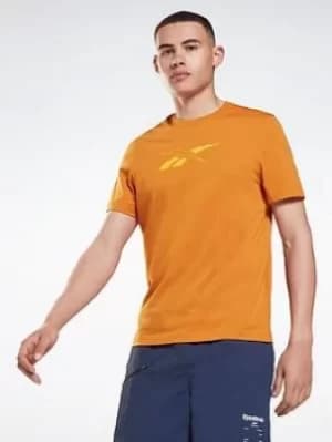Reebok Road Trip Graphic T-Shirt, Orange Size M Men