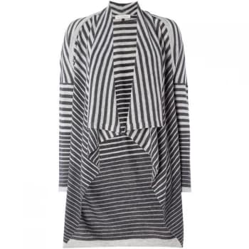 Maison De Nimes Stripe Waterfall Cardi - Grey