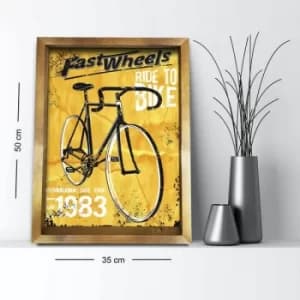 3550AHS-002 Multicolor Decorative Framed MDF Painting