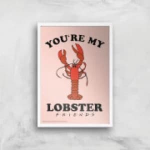 Friends Lobster Giclee Art Print - A2 - White Frame