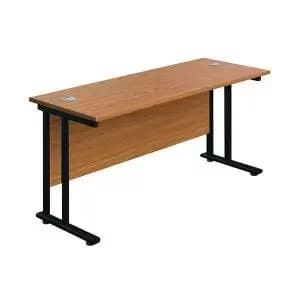 Jemini Rectangular Double Upright Cantilever Desk 1400x600x730mm Nova