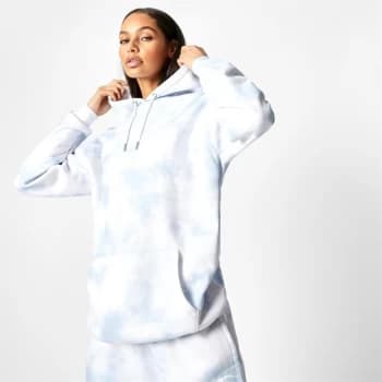 Slazenger x Sophia & Cinzia Oversized Hoodie - Blue Tie Dye
