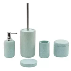 Showerdrape Terrazzo 5 Piece Bathroom Accessory Set Duck Egg