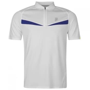 Prince Half Zip Dart Panel Shirt Mens - White
