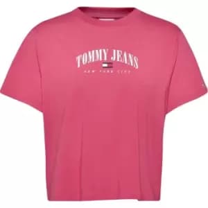 Tommy Jeans Tjw Crv Bby Essential Logo 2 Ss - Pink