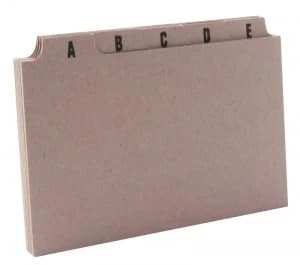 Q Connect Guidecards 5x3 A-z Buff