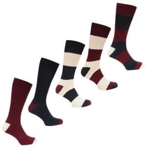 SoulCal Formal 5 Pack Socks Mens - Port/Peacoat