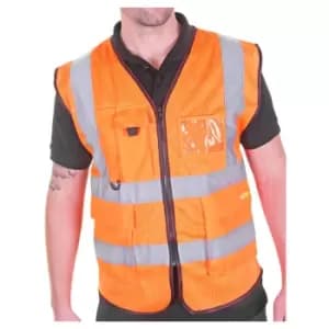 Beeswift - EXECUTIVE MESH WAISTCOAT Orange XXL - Orange - Hi Vis - Orange