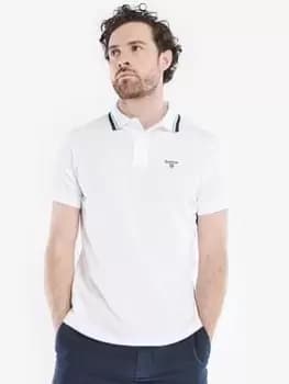 Barbour Barbour Otterburn Tipped Collar Polo Shirt, White Size M Men