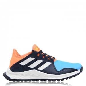 adidas Youngstar Junior Hockey Shoes - Navy/Cyan