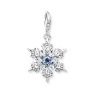 THOMAS SABO Silver Blue Stone Snowflake Charm
