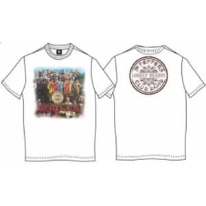 Sgt Pepper Mens White Vintage Print T Shirt: X Large