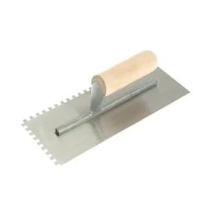 R.S.T. Notched Trowel 6mm Square Notches Wooden Handle 11 x 4.1/2in