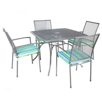 Charles Bentley 4-Seater Metal Mesh Dining Set